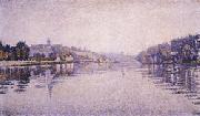 Paul Signac River's Edge The Seine at Herblay